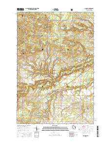 Moquah Wisconsin Current topographic map, 1:24000 scale, 7.5 X 7.5 Minute, Year 2015