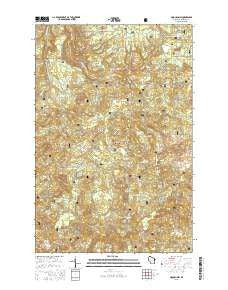 Moquah NW Wisconsin Current topographic map, 1:24000 scale, 7.5 X 7.5 Minute, Year 2015