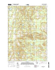 Mount Tom Wisconsin Current topographic map, 1:24000 scale, 7.5 X 7.5 Minute, Year 2015