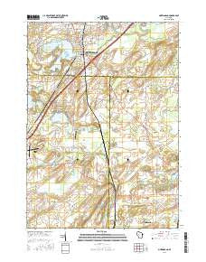 Mukwonago Wisconsin Current topographic map, 1:24000 scale, 7.5 X 7.5 Minute, Year 2016