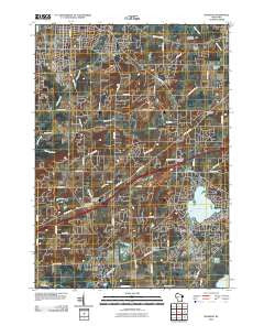 Muskego Wisconsin Historical topographic map, 1:24000 scale, 7.5 X 7.5 Minute, Year 2010
