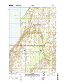 Namur Wisconsin Current topographic map, 1:24000 scale, 7.5 X 7.5 Minute, Year 2015