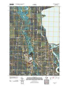 Necedah Wisconsin Historical topographic map, 1:24000 scale, 7.5 X 7.5 Minute, Year 2010