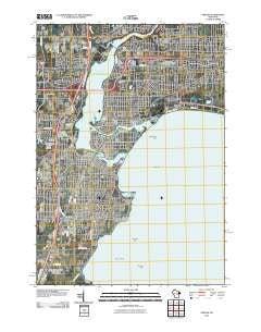 Neenah Wisconsin Historical topographic map, 1:24000 scale, 7.5 X 7.5 Minute, Year 2010
