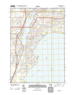 Neenah Wisconsin Historical topographic map, 1:24000 scale, 7.5 X 7.5 Minute, Year 2013