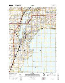 Neenah Wisconsin Current topographic map, 1:24000 scale, 7.5 X 7.5 Minute, Year 2016