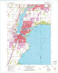 Neenah Wisconsin Historical topographic map, 1:24000 scale, 7.5 X 7.5 Minute, Year 1955