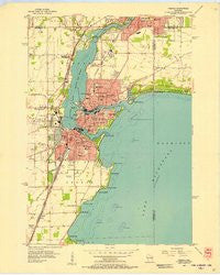 Neenah Wisconsin Historical topographic map, 1:24000 scale, 7.5 X 7.5 Minute, Year 1955