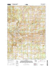 Neillsville Wisconsin Current topographic map, 1:24000 scale, 7.5 X 7.5 Minute, Year 2015