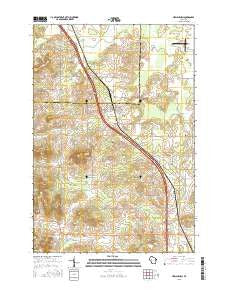 New Auburn Wisconsin Current topographic map, 1:24000 scale, 7.5 X 7.5 Minute, Year 2015