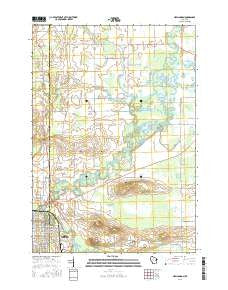 New London Wisconsin Current topographic map, 1:24000 scale, 7.5 X 7.5 Minute, Year 2016
