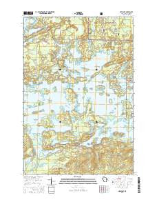 New Post Wisconsin Current topographic map, 1:24000 scale, 7.5 X 7.5 Minute, Year 2015