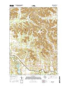 Norton Wisconsin Current topographic map, 1:24000 scale, 7.5 X 7.5 Minute, Year 2015