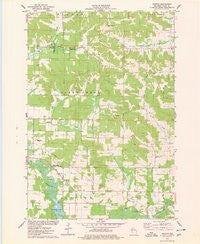 Norton Wisconsin Historical topographic map, 1:24000 scale, 7.5 X 7.5 Minute, Year 1975