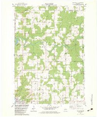 Nutterville Wisconsin Historical topographic map, 1:24000 scale, 7.5 X 7.5 Minute, Year 1982