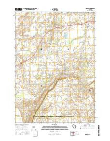 Oakfield Wisconsin Current topographic map, 1:24000 scale, 7.5 X 7.5 Minute, Year 2015