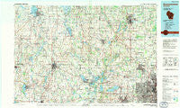Oconomowoc Wisconsin Historical topographic map, 1:100000 scale, 30 X 60 Minute, Year 1991
