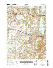 Oconomowoc East Wisconsin Current topographic map, 1:24000 scale, 7.5 X 7.5 Minute, Year 2015