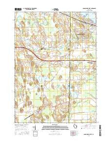 Oconomowoc West Wisconsin Current topographic map, 1:24000 scale, 7.5 X 7.5 Minute, Year 2015