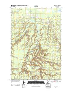 Odanah Wisconsin Historical topographic map, 1:24000 scale, 7.5 X 7.5 Minute, Year 2013