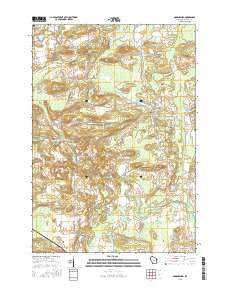 Ogdensburg Wisconsin Current topographic map, 1:24000 scale, 7.5 X 7.5 Minute, Year 2015