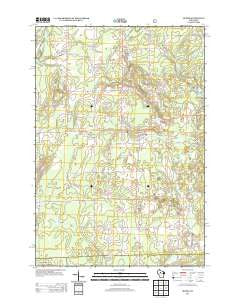 Ogema Wisconsin Historical topographic map, 1:24000 scale, 7.5 X 7.5 Minute, Year 2013