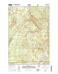 Ogema Wisconsin Current topographic map, 1:24000 scale, 7.5 X 7.5 Minute, Year 2015