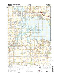 Omro Wisconsin Current topographic map, 1:24000 scale, 7.5 X 7.5 Minute, Year 2016