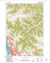 Onalaska Wisconsin Historical topographic map, 1:24000 scale, 7.5 X 7.5 Minute, Year 1993