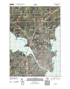 Oshkosh Wisconsin Historical topographic map, 1:24000 scale, 7.5 X 7.5 Minute, Year 2010