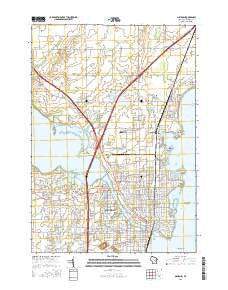 Oshkosh Wisconsin Current topographic map, 1:24000 scale, 7.5 X 7.5 Minute, Year 2016