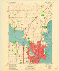 Oshkosh Wisconsin Historical topographic map, 1:24000 scale, 7.5 X 7.5 Minute, Year 1961