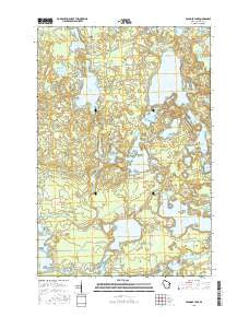 Papoose Lake Wisconsin Current topographic map, 1:24000 scale, 7.5 X 7.5 Minute, Year 2015