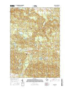 Pearson Wisconsin Current topographic map, 1:24000 scale, 7.5 X 7.5 Minute, Year 2015