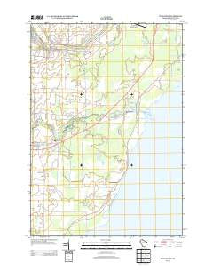 Pensaukee Wisconsin Historical topographic map, 1:24000 scale, 7.5 X 7.5 Minute, Year 2013