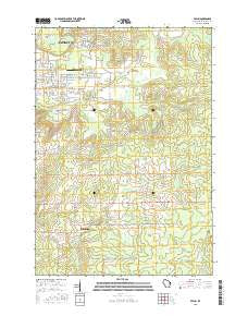 Peplin Wisconsin Current topographic map, 1:24000 scale, 7.5 X 7.5 Minute, Year 2015