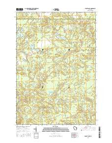 Perote Lake Wisconsin Current topographic map, 1:24000 scale, 7.5 X 7.5 Minute, Year 2015