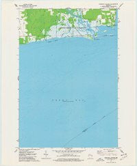 Peshtigo Harbor Wisconsin Historical topographic map, 1:24000 scale, 7.5 X 7.5 Minute, Year 1974