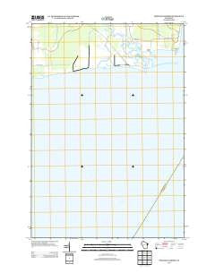 Peshtigo Harbor Wisconsin Historical topographic map, 1:24000 scale, 7.5 X 7.5 Minute, Year 2013
