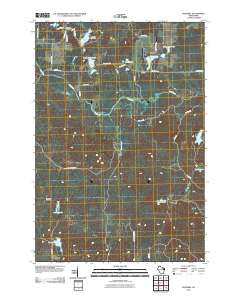 Pickerel Wisconsin Historical topographic map, 1:24000 scale, 7.5 X 7.5 Minute, Year 2010