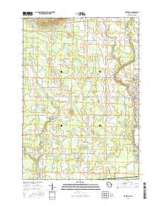 Pittsville Wisconsin Current topographic map, 1:24000 scale, 7.5 X 7.5 Minute, Year 2015
