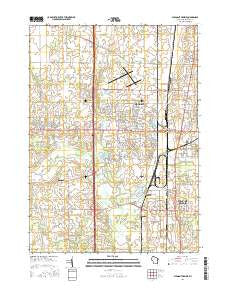 Pleasant Prairie Wisconsin Current topographic map, 1:24000 scale, 7.5 X 7.5 Minute, Year 2016