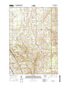 Poland Wisconsin Current topographic map, 1:24000 scale, 7.5 X 7.5 Minute, Year 2015