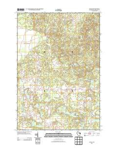 Polar Wisconsin Historical topographic map, 1:24000 scale, 7.5 X 7.5 Minute, Year 2013