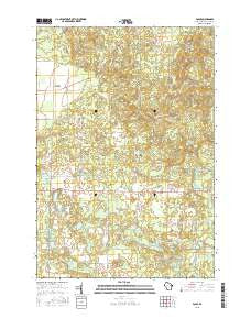 Polar Wisconsin Current topographic map, 1:24000 scale, 7.5 X 7.5 Minute, Year 2015