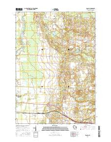 Polonia Wisconsin Current topographic map, 1:24000 scale, 7.5 X 7.5 Minute, Year 2015