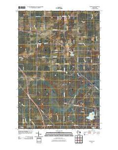 Poplar Wisconsin Historical topographic map, 1:24000 scale, 7.5 X 7.5 Minute, Year 2010