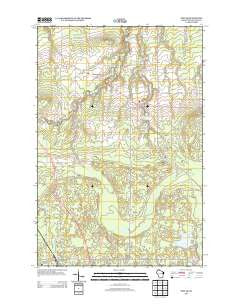 Poplar Wisconsin Historical topographic map, 1:24000 scale, 7.5 X 7.5 Minute, Year 2013