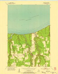 Poplar NE Wisconsin Historical topographic map, 1:24000 scale, 7.5 X 7.5 Minute, Year 1954