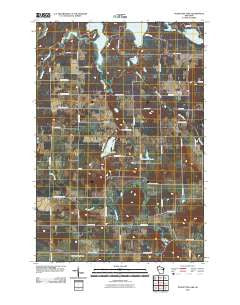 Poquettes Lake Wisconsin Historical topographic map, 1:24000 scale, 7.5 X 7.5 Minute, Year 2010